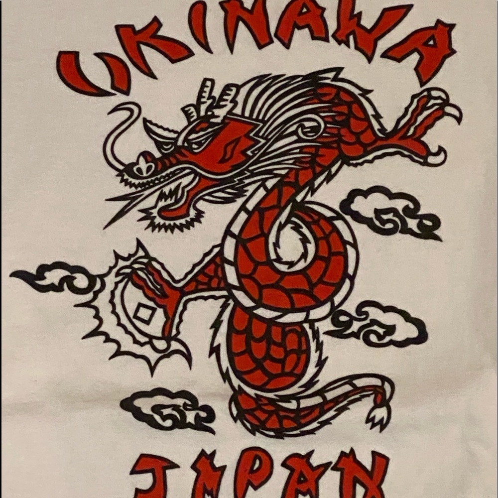 Okinawa Japan White Short Sleeve T Shirt Large